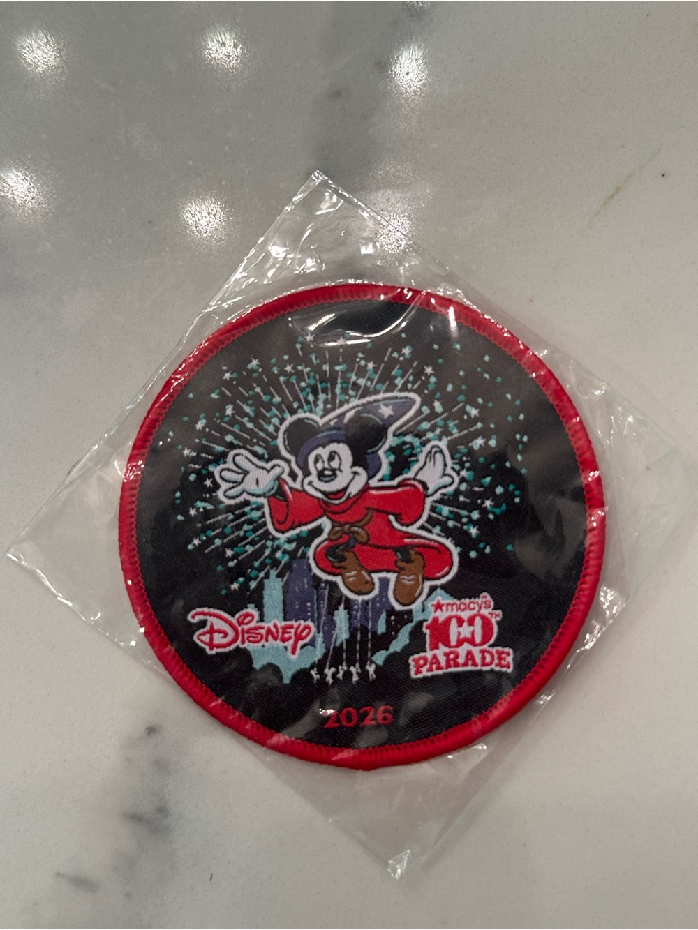 Sorcerer’s Mickey Macy’s 100th Thanksgiving Day Parade Patch Limited Edition NEW